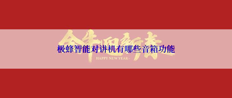 极蜂智能对讲机有哪些音箱功能