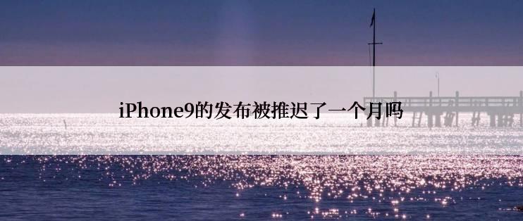 iPhone9的发布被推迟了一个月吗