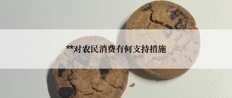 **对农民消费有何支持措施