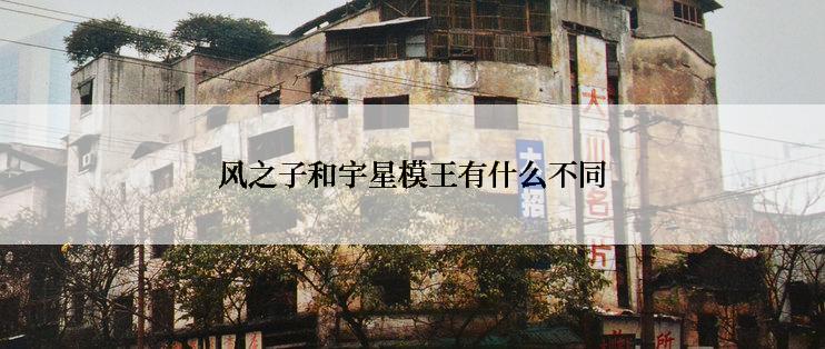 风之子和宇星模王有什么不同