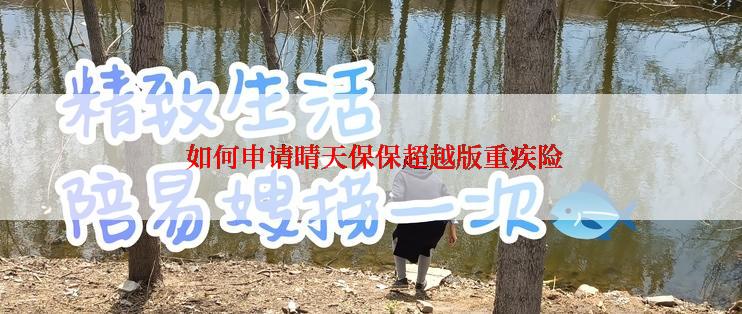 如何申请晴天保保超越版重疾险
