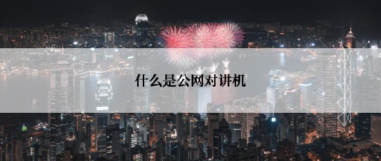 什么是公网对讲机