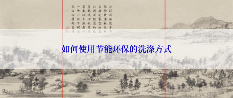 如何使用节能环保的洗涤方式