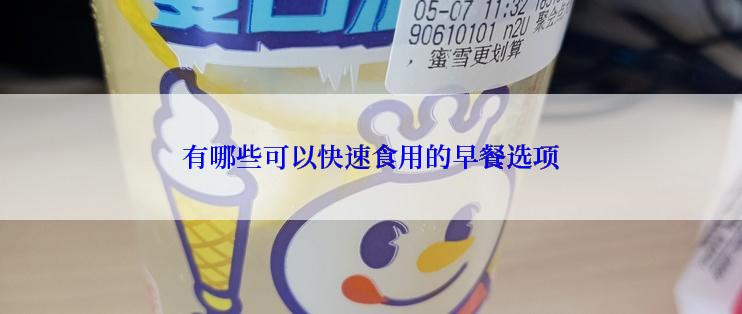 有哪些可以快速食用的早餐选项