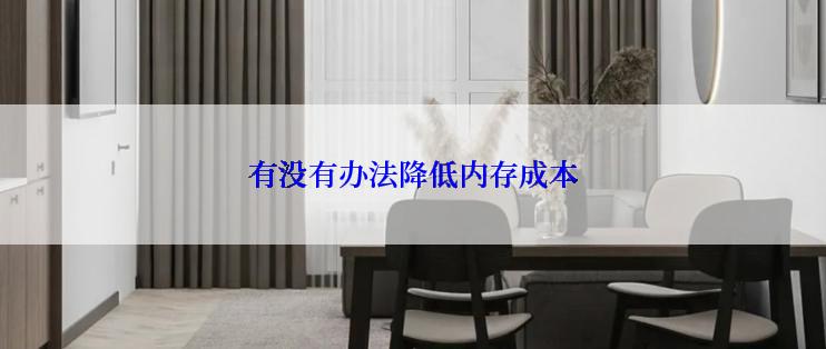 有没有办法降低内存成本