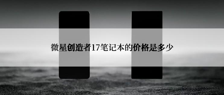 微星创造者17笔记本的价格是多少