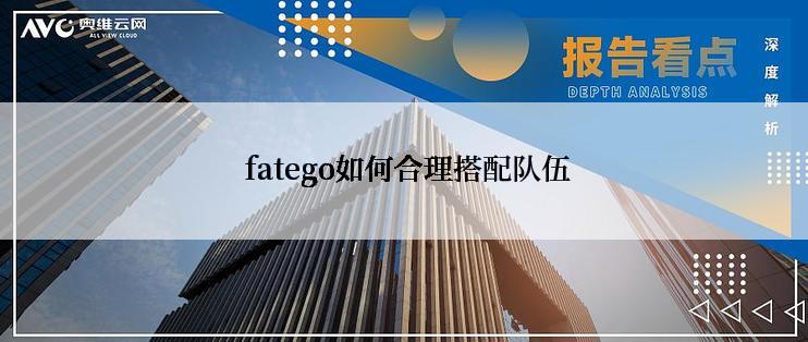 fatego如何合理搭配队伍