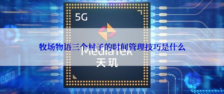 牧场物语三个村子的时间管理技巧是什么
