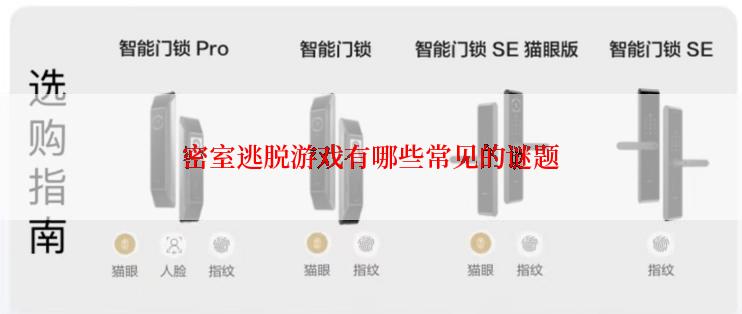 密室逃脱游戏有哪些常见的谜题