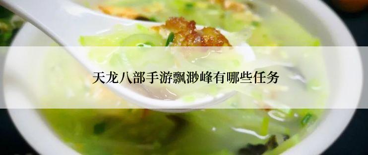  天龙八部手游飘渺峰有哪些任务