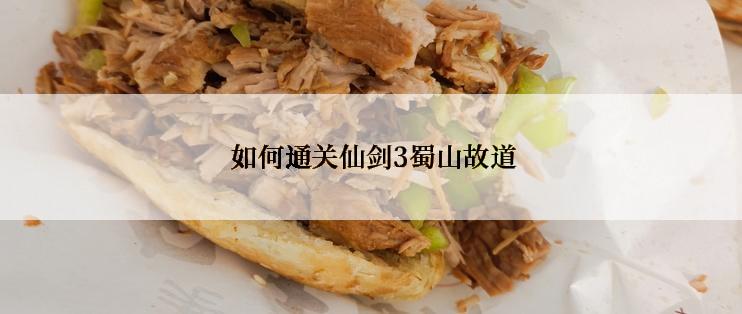  如何通关仙剑3蜀山故道