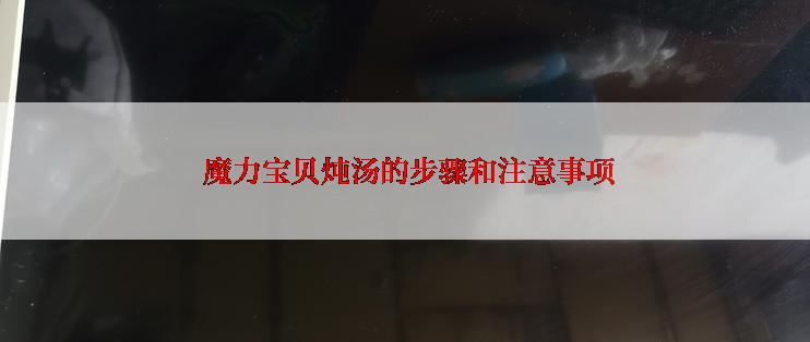  魔力宝贝炖汤的步骤和注意事项