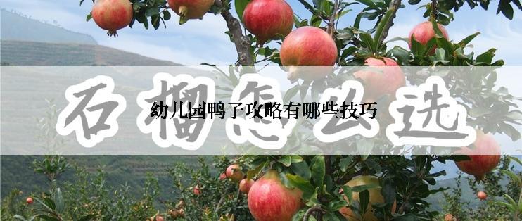  幼儿园鸭子攻略有哪些技巧