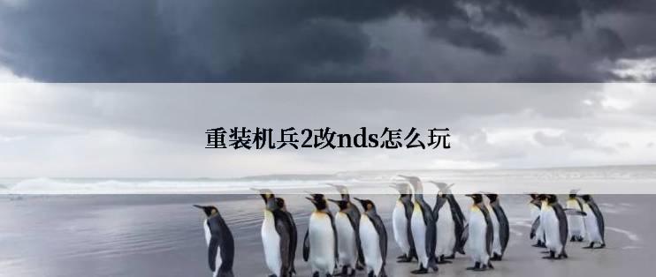 重装机兵2改nds怎么玩