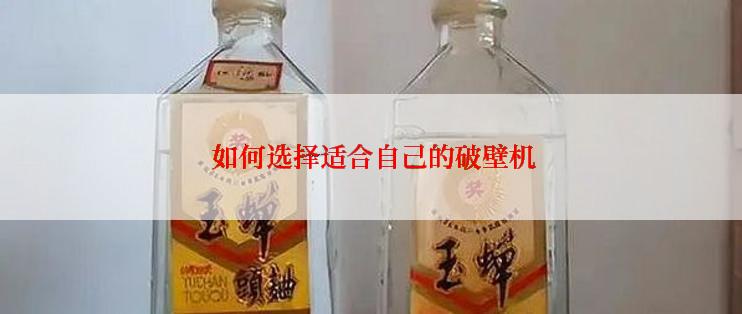  如何选择适合自己的破壁机