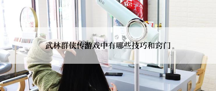 武林群侠传游戏中有哪些技巧和窍门