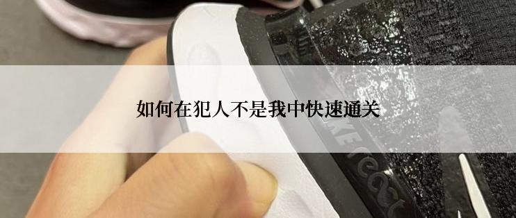 如何在犯人不是我中快速通关