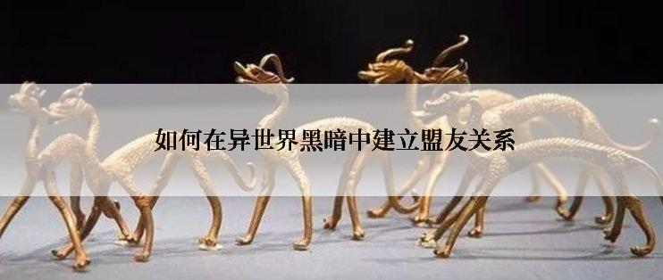  如何在异世界黑暗中建立盟友关系