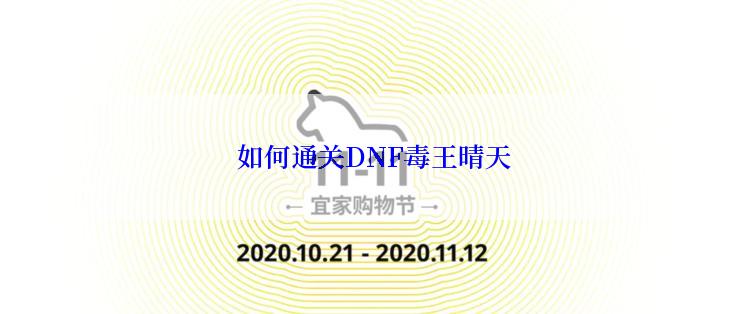  如何通关DNF毒王晴天