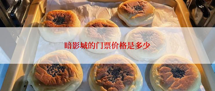 暗影城的门票价格是多少