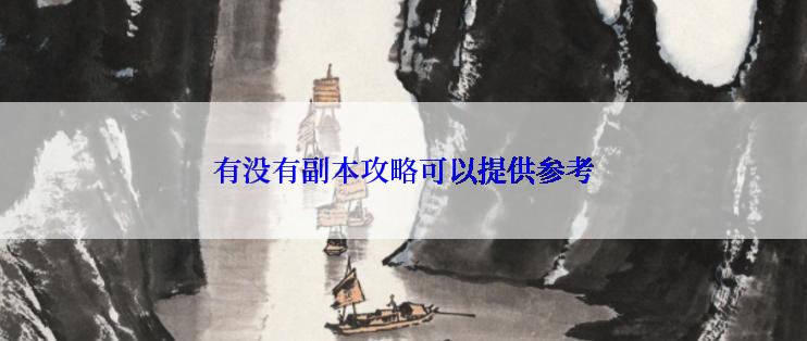 有没有副本攻略可以提供参考