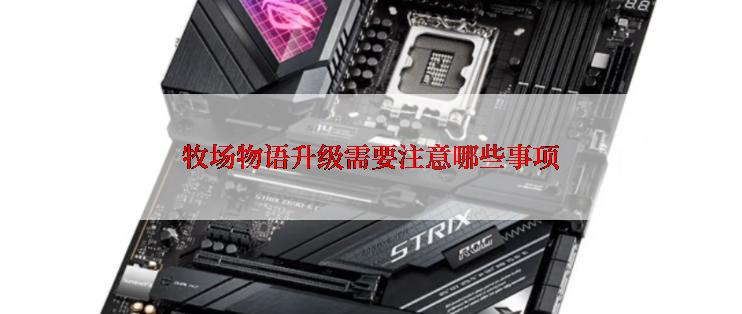 牧场物语升级需要注意哪些事项