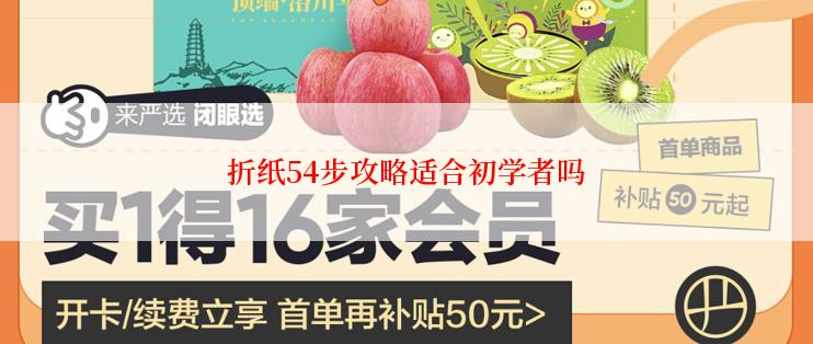 折纸54步攻略适合初学者吗