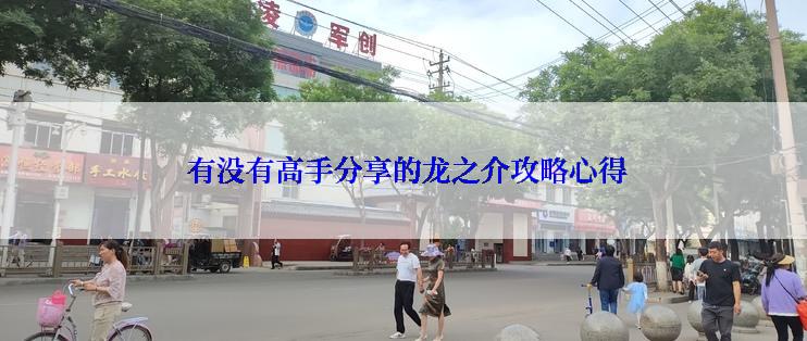 有没有高手分享的龙之介攻略心得