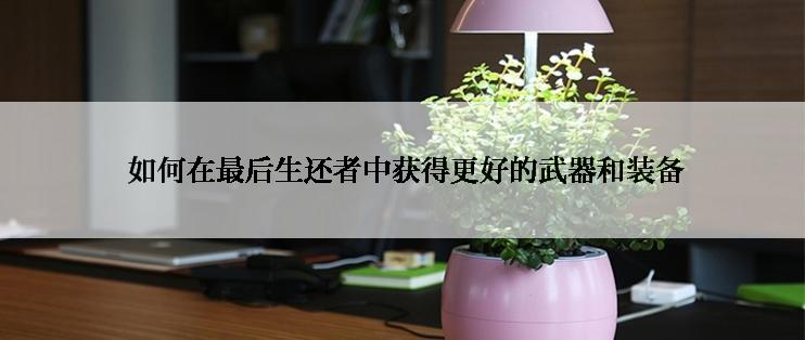  如何在最后生还者中获得更好的武器和装备