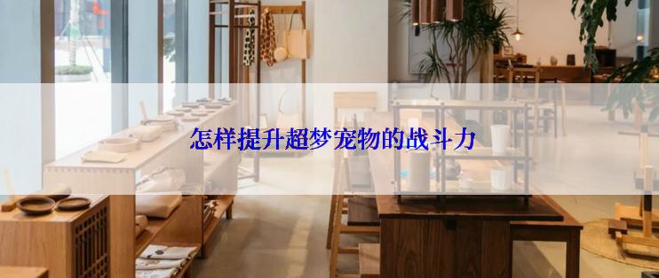  怎样提升超梦宠物的战斗力