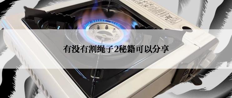 有没有割绳子2秘籍可以分享