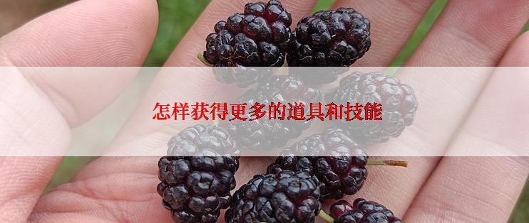 怎样获得更多的道具和技能