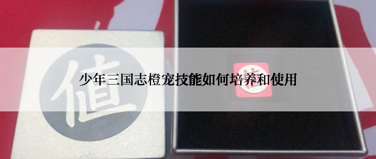 少年三国志橙宠技能如何培养和使用