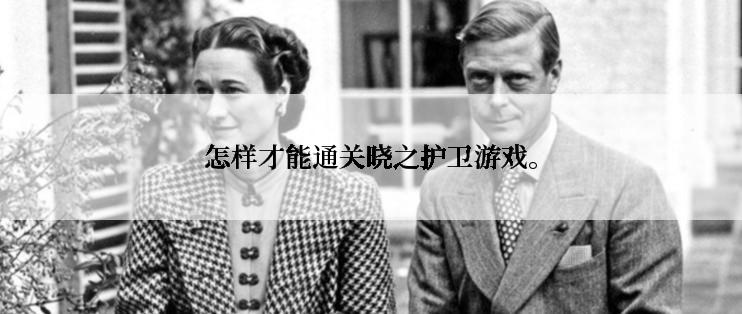 怎样才能通关晓之护卫游戏。