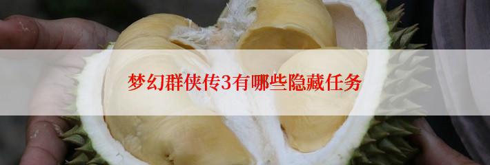 梦幻群侠传3有哪些隐藏任务