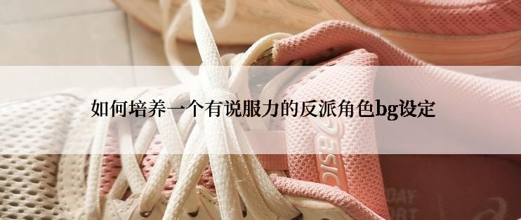  如何培养一个有说服力的反派角色bg设定