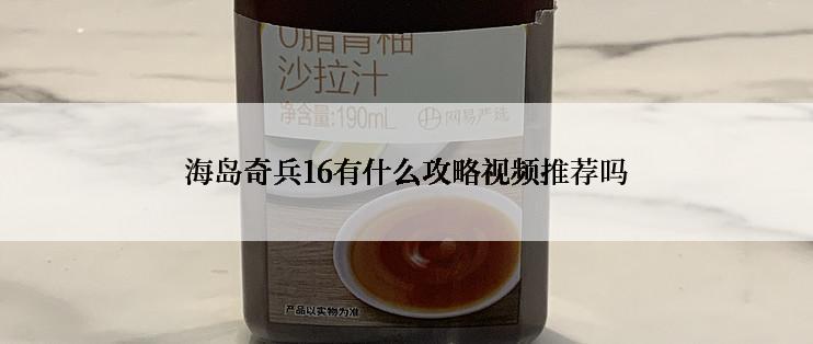 海岛奇兵16有什么攻略视频推荐吗