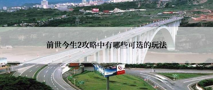 前世今生2攻略中有哪些可选的玩法