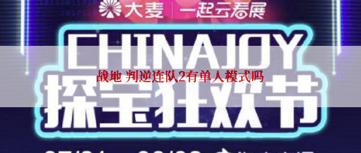 战地 判逆连队2有单人模式吗