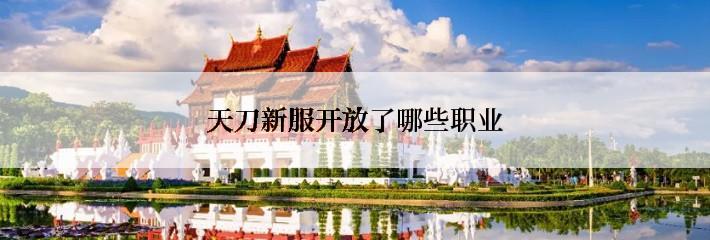天刀新服开放了哪些职业
