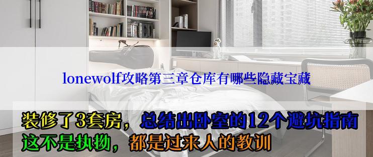 lonewolf攻略第三章仓库有哪些隐藏宝藏