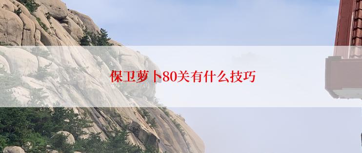  保卫萝卜80关有什么技巧