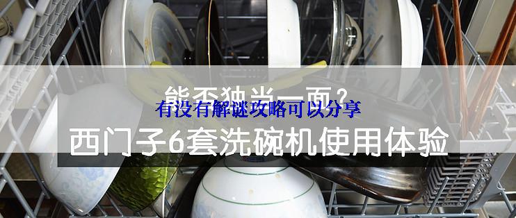 有没有解谜攻略可以分享