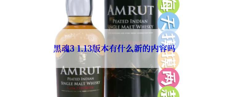 黑魂3 1.13版本有什么新的内容吗