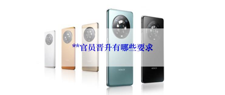 **官员晋升有哪些要求