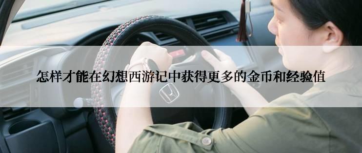 怎样才能在幻想西游记中获得更多的金币和经验值