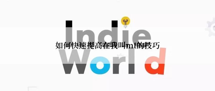 如何快速提高在我叫mt的技巧