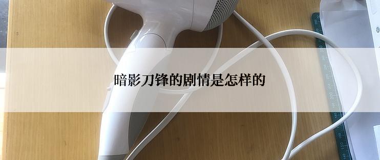 暗影刀锋的剧情是怎样的