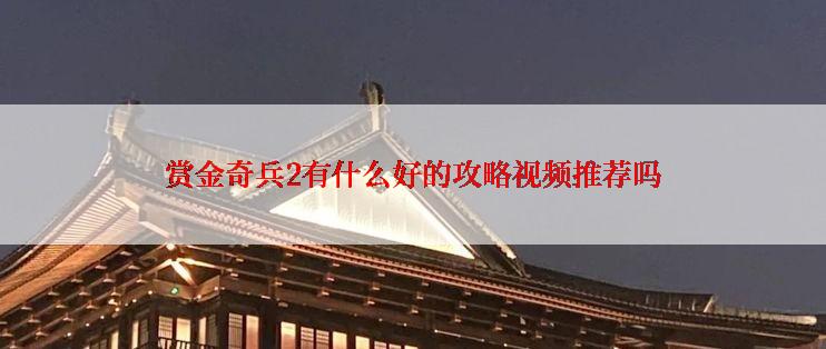赏金奇兵2有什么好的攻略视频推荐吗