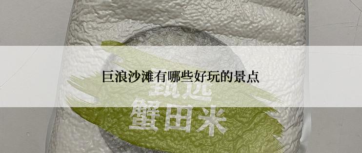 巨浪沙滩有哪些好玩的景点